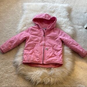 *****SOLD*****Carhartt Pink Denim Fleece-Lined Jacket , 4T